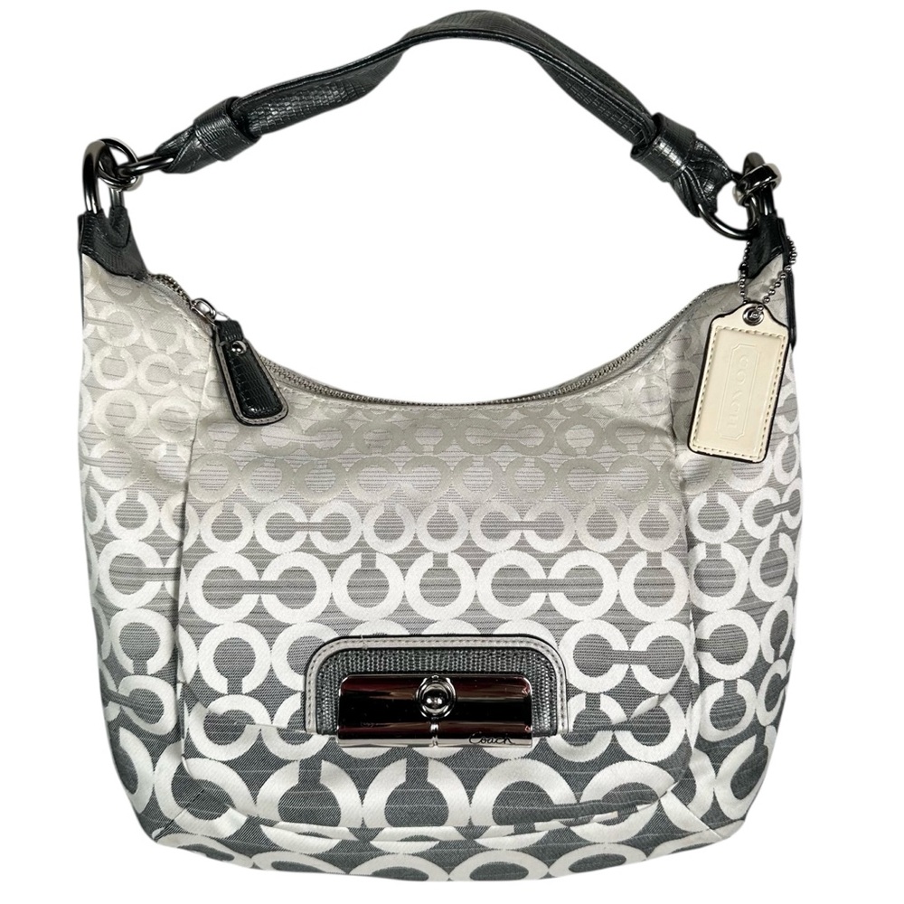 COACH Kristen Monogram Op Art Ombre Shoulder Bag Purse - Picture 12 of 12